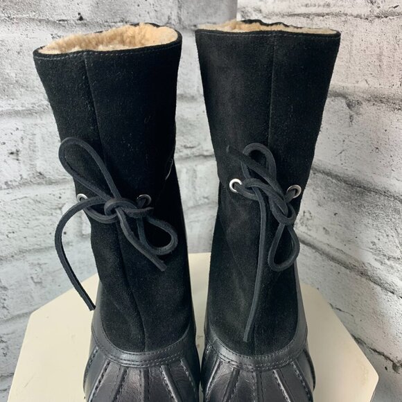 Rockport Adiprene by Adidas Ankle Boot Black Sherpa Lined Platform Booties - Picture 5 of 14